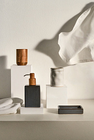 Silvet Мыльница из керамики сине-серого цвета