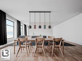 Люстра Nimes 5L разноцветная