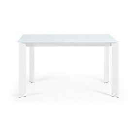 ATTA Стол 140 (200) x90 белый, стекло