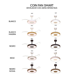 9501 Люстра потолочная-вентилятор COIN FAN SMART