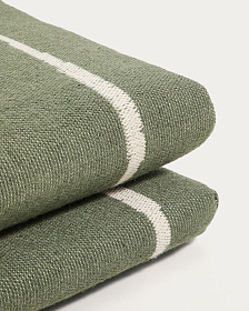 Подушка для шезлонга Daila зеленого цвета из 100% ПЭТ с рисунком икат, 50 x 175 см