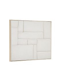 Klis Картина из белого льна с геометрическими фигурами, 80 х 100