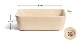 Раковина Darnen из бежевого мрамора 40 x 40 см