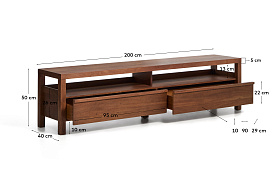 Тумба под ТВ Norani из массива акации, 200 x 50 см