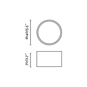 MIZU Потолочный светильник черный/черный LED 15W 2700K