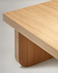 Oaq набор из 2 журнальных столиков из шпона дуба с натуральной отделкой