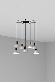 Серый подвесной светильник Kombo 7L