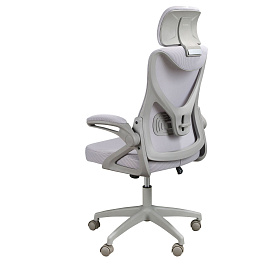 Вращающееся офисное кресло 4153 из серой ткани