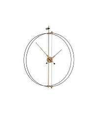 Часы настенные Mini Barcelona Premium Oak/Black fiberglass