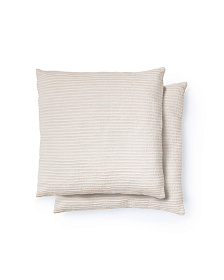 Набор из 2-х чехлов для подушек Vindi из хлопка цвета экрю 50 x 50 см