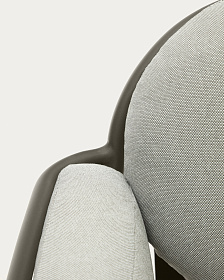 Садовое кресло Joncols серое с зеленой алюминиевой отделкой