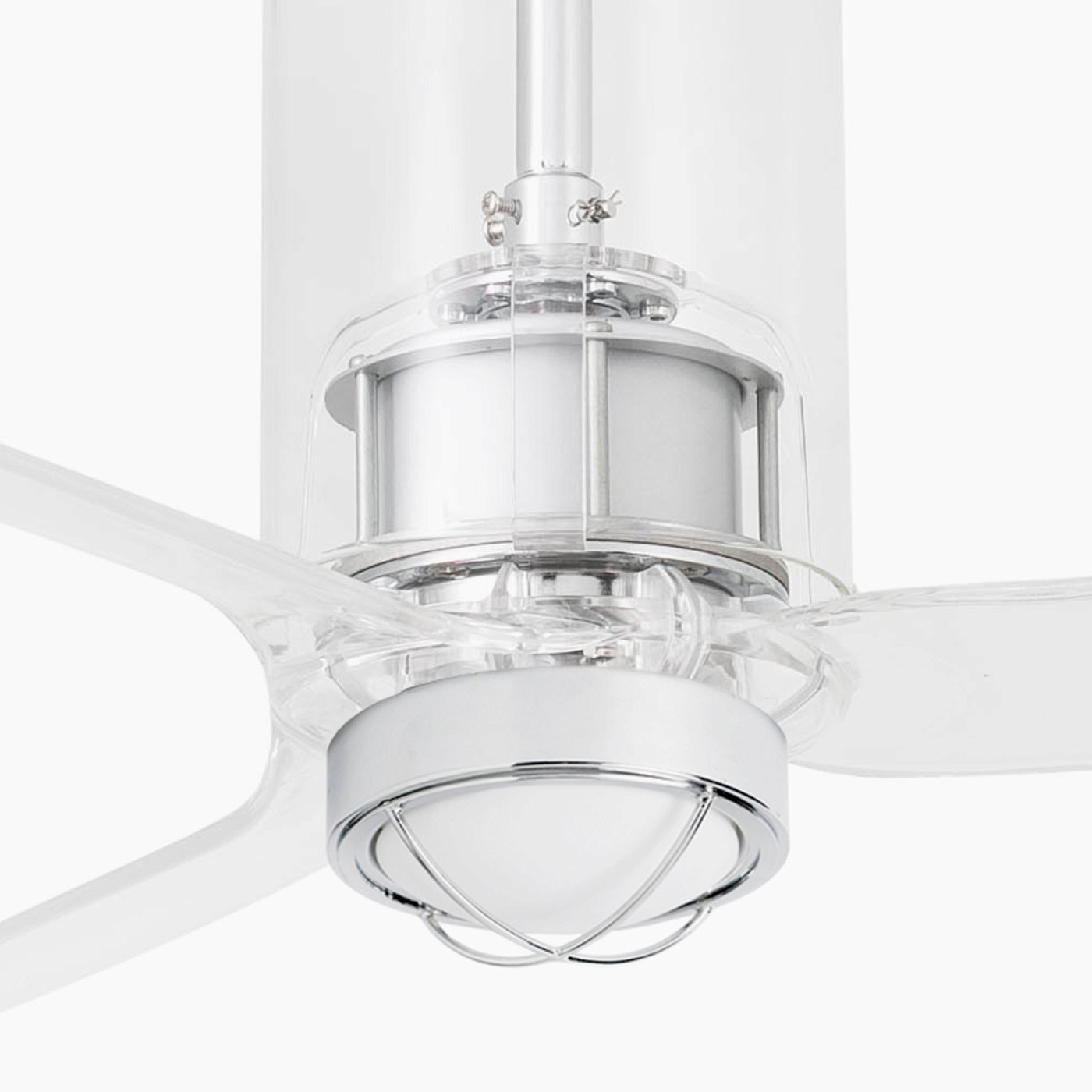 Потолочный вентилятор Tube Fan LED прозрачный