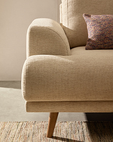 Karin Двухместный белый диван с ножками из массива бука 210 см