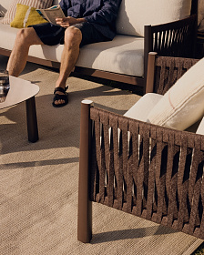 Ковер Turiane из синтетического волокна цвета экрю, 200 x 300 см