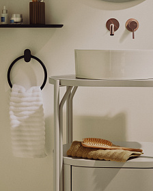 Тумба для ванной Arely из стали и белого лака 60 x 40 см