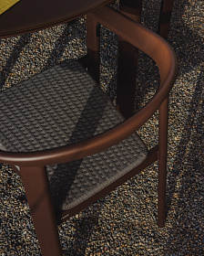 Уличный стул Erice из алюминия и шнура коричневого цвета