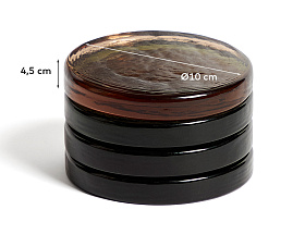 Obila Набор из 4 разноцветных подставок из переработанного стекла