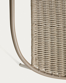 Кресло уличное Atrani из стали и веревки цвета таупе