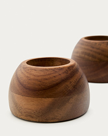 Набор из 2 подставок для яиц Nukha из древесины акации 