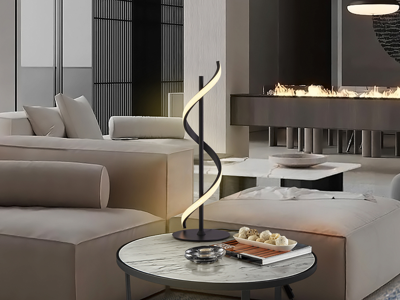 Boa Настольная лампа черная