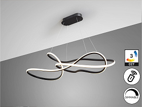 Evania Люстра большая черный матовый