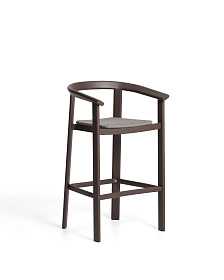 Уличный барный стул Erice из алюминия и веревки коричневого цвета, 75 см