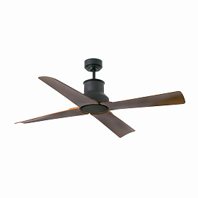 Потолочный вентилятор WINCHE Ш1300MM DC черный матовый/коричневый 4P IP44 WIZ