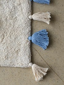 Хлопковый ковер Lillaland COLORFUL WHITE BLUE 120*180