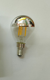 Светодиодная лампа цоколь Е14 хром с регулируемой яркостью