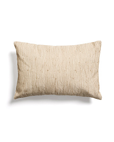 Чехол для подушки Belae из хлопка цвета экрю с вышивкой из джута, 40 x 60 см