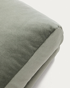 Пуф для ног Veliro из зеленого бархата, 85 x 90 см