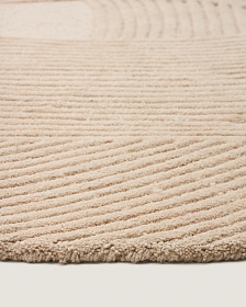 Белый шерстяной ковер Domm 160 x 230 см