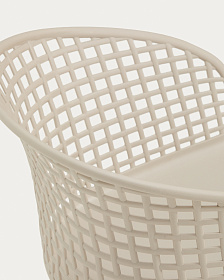 Уличный стул Tenaro из бежевого пластика и стали