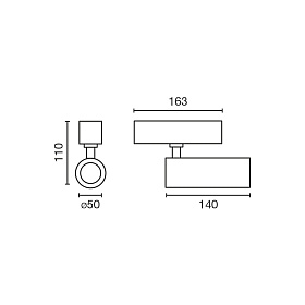 Светильник Neso Hole 10W 2700K 18° белый Casambi