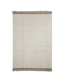 Ковер Brina из бежевой шерсти с узором в елочку 230 x 160 см