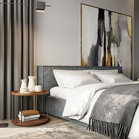 Кровать с решеткой Amber ткань Suede TL 517 кат.3