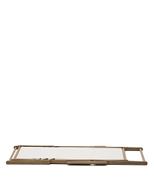 Cкладное кресло Vilara для улицы из акации и текстиля белого цвета