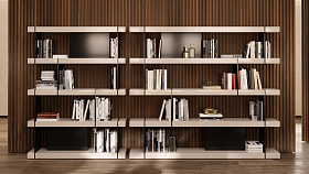 Книжный стеллаж WILLIS 2 Black gloss