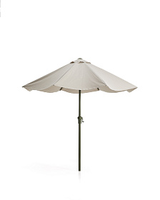 Бежевый зонт Milna с зеленой стальной конструкцией, диаметр 300 см