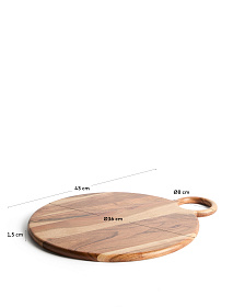 Сервировочная доска Dalme из акации, диаметр 35,5 см