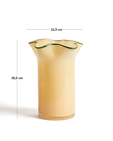 Ваза Endasi из желтого стекла 31см