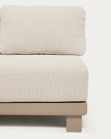 Трехместный диван Nerano из алюминия серо-коричневого цвета, 208 см