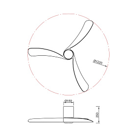 9047 Люстра-вентилятор NEMO M