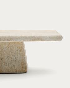 Журнальный столик Drasi из цемента с отделкой под травертин 140 x 70 см