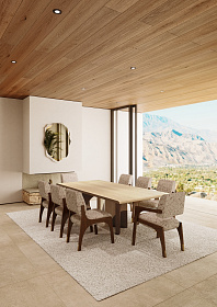 Обеденный стол Utopia Sycamore/Bronzed Brushed Brass