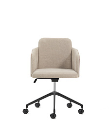 Офисный стул Madai из коричневого шенилла и ясеневого шпона