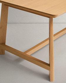 Стол Idun из шпона и массива дуба с натуральной отделкой 200x100см