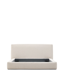 Кровать Blok бежевая со съемными чехлами под матрас 180 х 200 см
