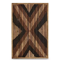 Картина на дереве прямоугольная с полосками