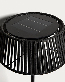 Уличный торшер Aldet на солнечных батареях черный, диаметр 46 см